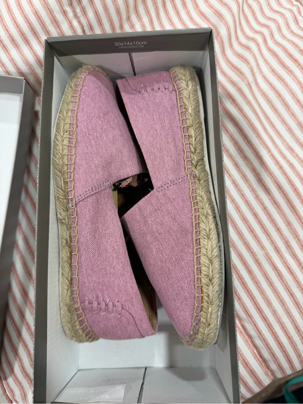 Franco Sarto Pink Canvas Espadrille Slip-Ons